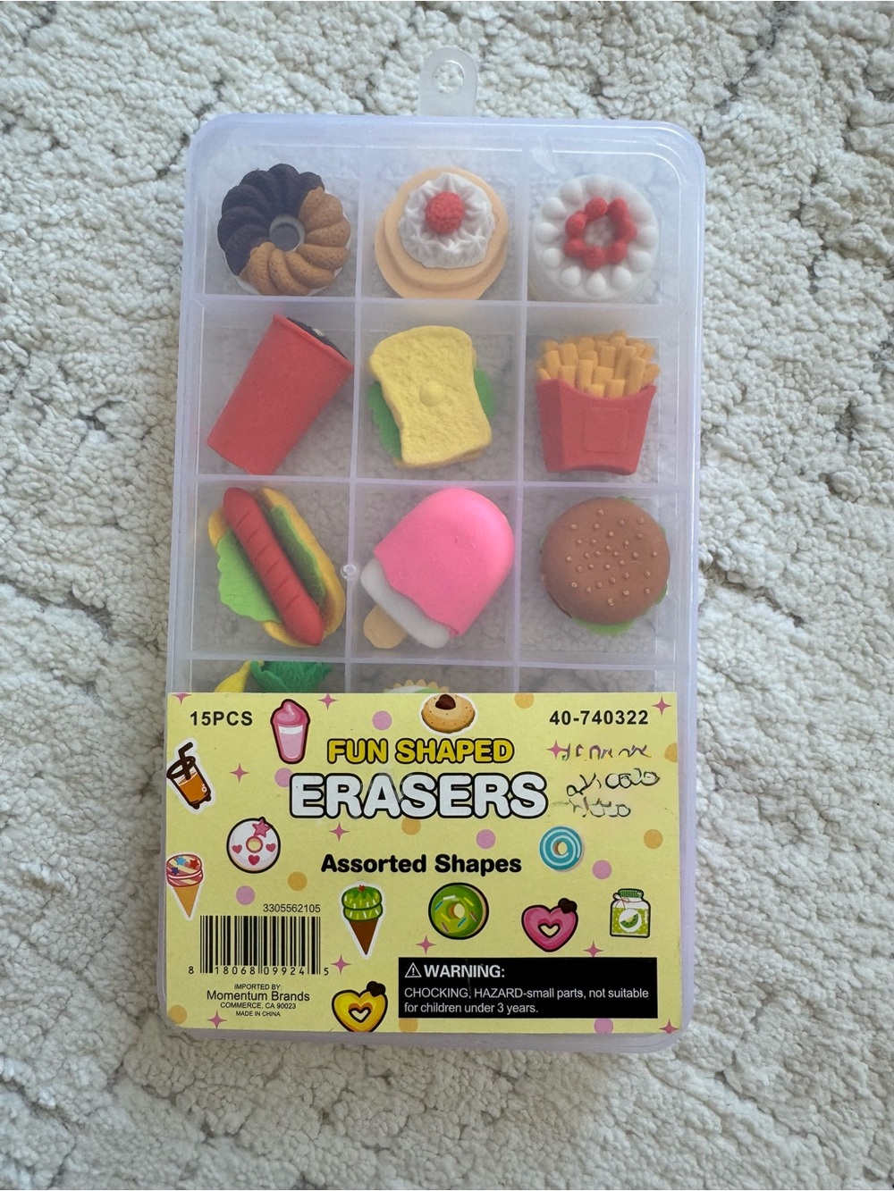 Fun Shaped Food Erasers